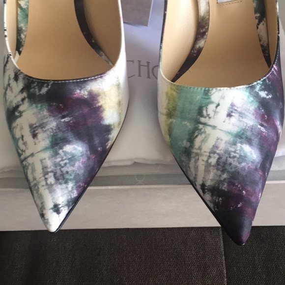 NEW NIB Jimmy Choo Hawaii Oasis Heels Pumps 39.5 - Picture 3 of 7